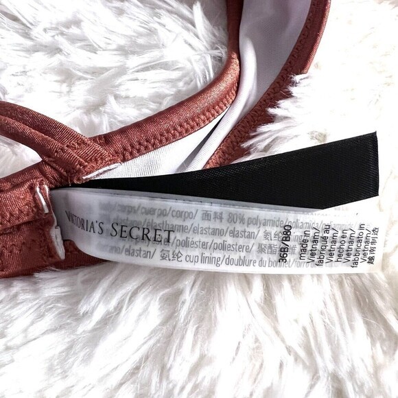 VICTORIA'S‎ SECRET SWIM Bikini Top Shine Strap Full Coverage Push-Up Size 36B - Picture 11 of 16